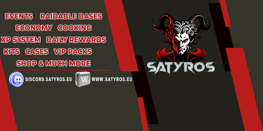 CZ/SK Projekt Satyros |PVE|Shop|XP|900+ Raids|Quest|TP| 03.04.