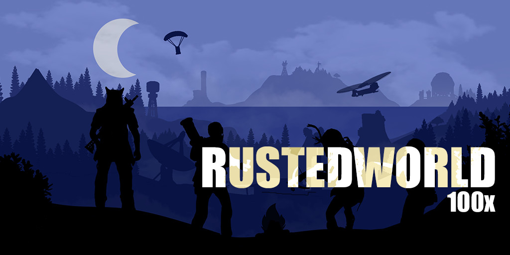RustedWorld 100x 11Apr MyMini|LatestSkins|KOTH+Events|Kits|Loot